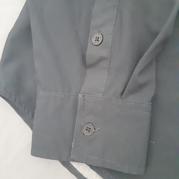 AFFLICTION BLACK LABEL Mens XL Embroidered Cross Rose Black Red Button Up Shirt - Picture 5 of 13